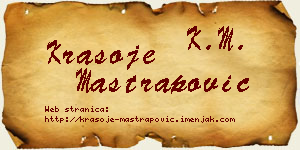 Krasoje Maštrapović vizit kartica